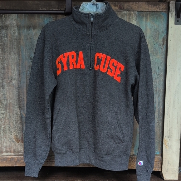 Syracuse University Gray 1/4 Zip Pullover Sweatshirt w/ Pockets - Women's Small - Picture 1 of 6